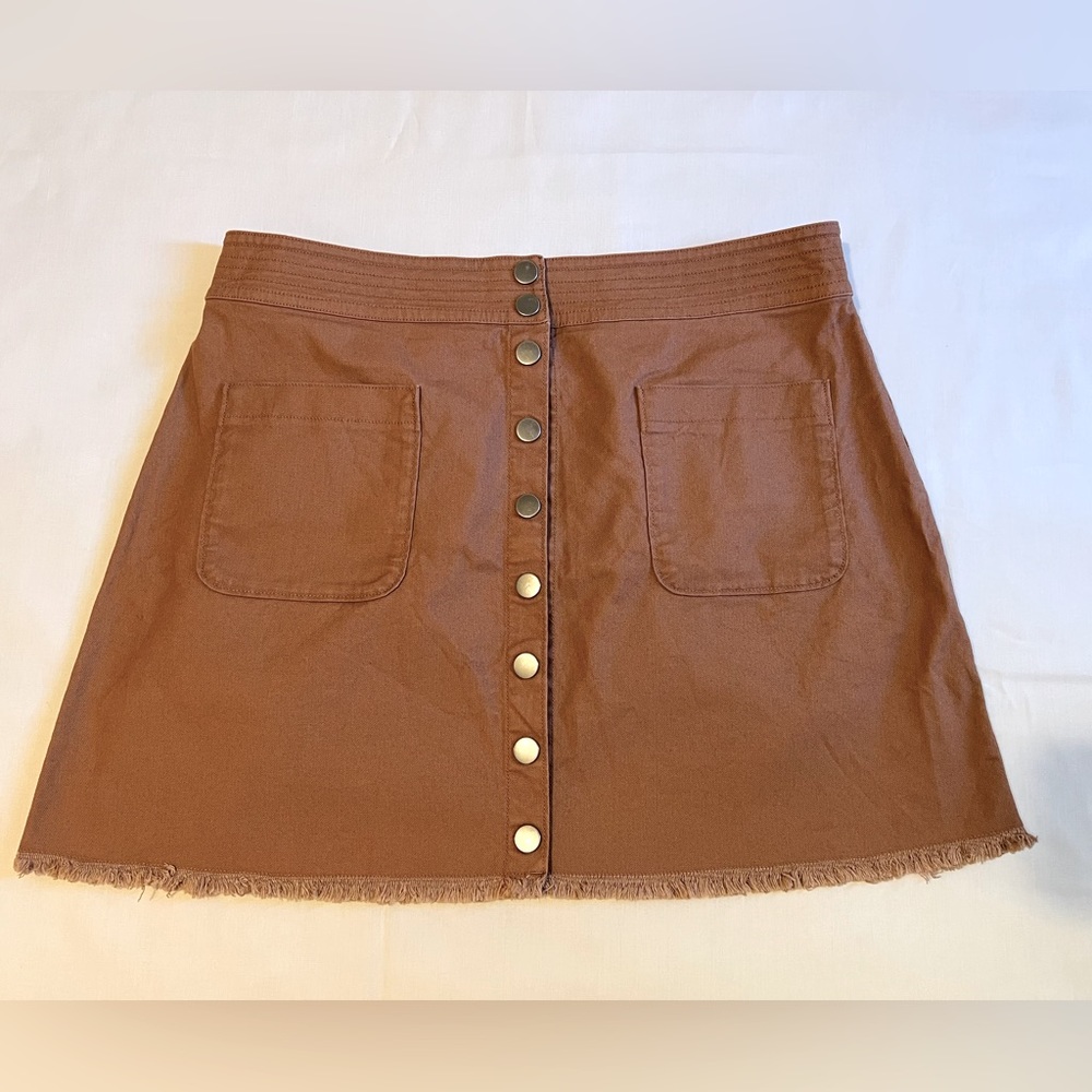 Madewell Button Front Denim Skirt